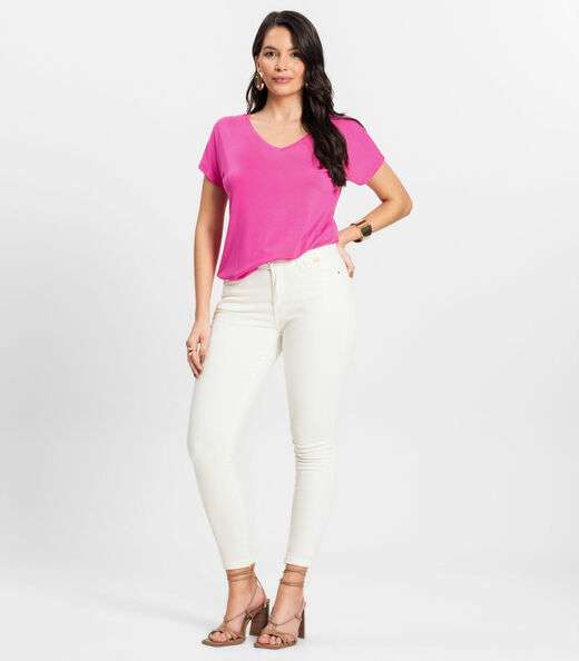 Blusa Feminina Viscotorcion Rovitex Rosa
