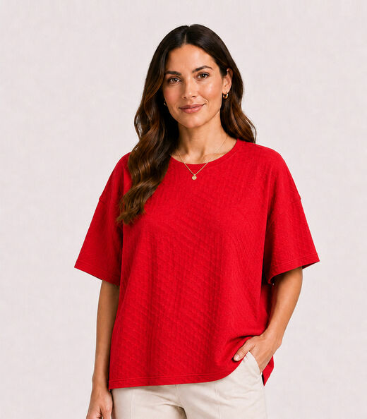 Image_Camiseta Feminina Básica Piume Malha Infinita Cor Vermelho