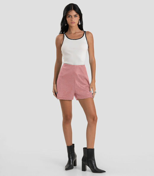 Shorts Feminino em Malha Lantejoula Dianna Unica