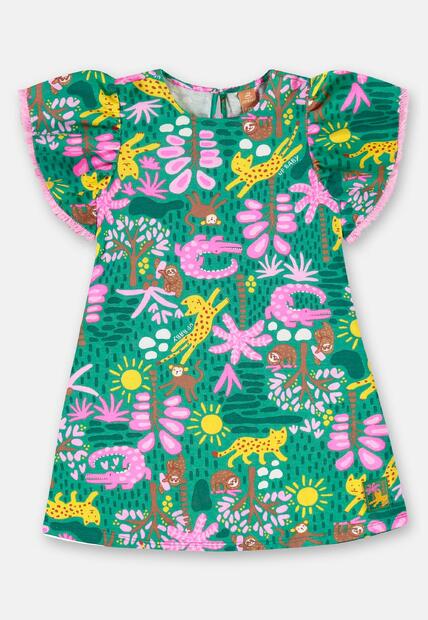 Vestido Algodão Manga Evasê Up Baby