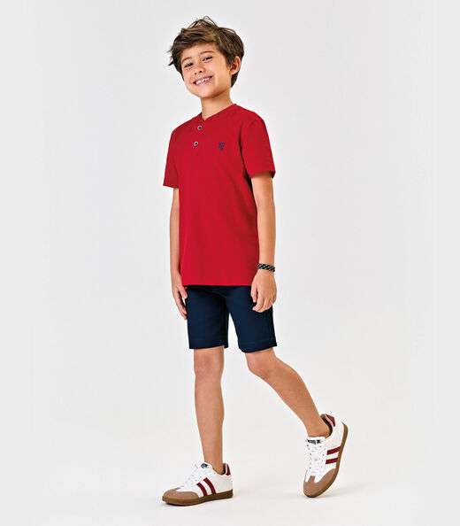 Conjunto Infantil Camiseta Com Bermuda Trick Nick Vermelho