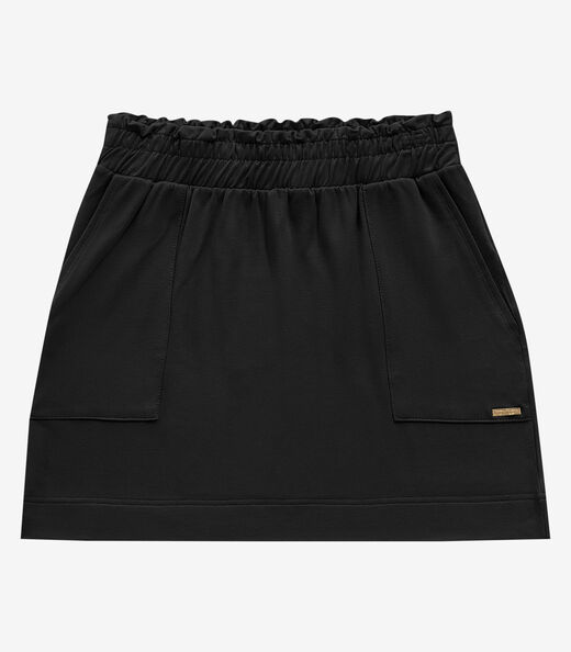 Saia Curta Feminina Molecotton de Viscose Rovitex Preto