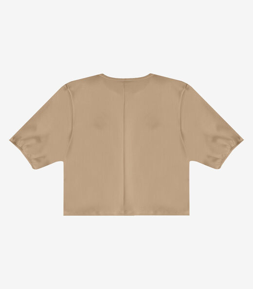 Blusa Feminina Em Tecido Henera Infinita Cor Marrom