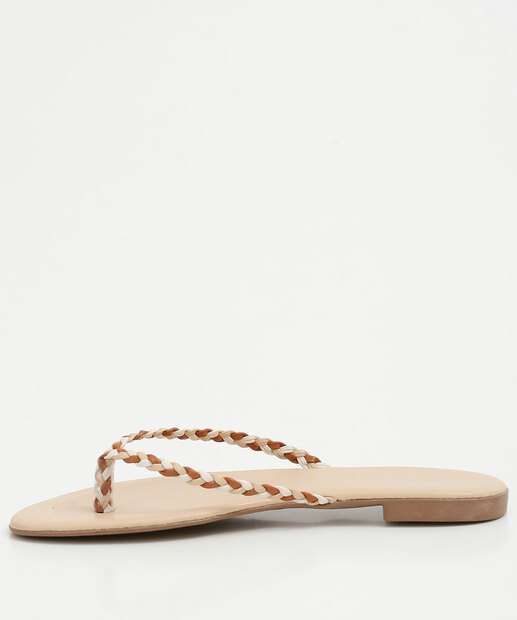 Rasteirinha Feminina Tiras Trançada 