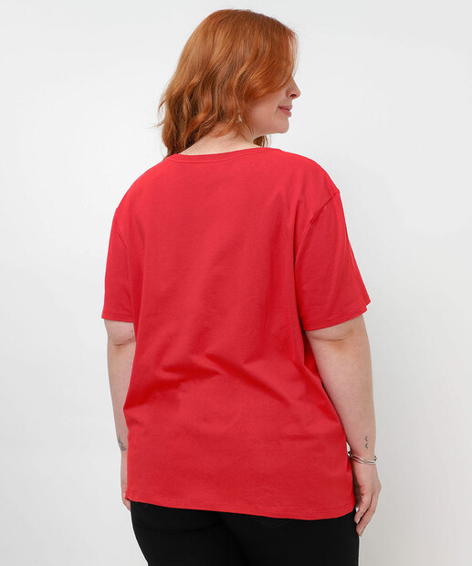 Blusa Plus Size Feminina Hello Kitty Vermelho