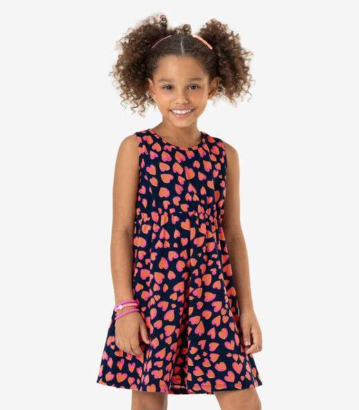 Vestido Infantil Estampado Rovi Kids Azul