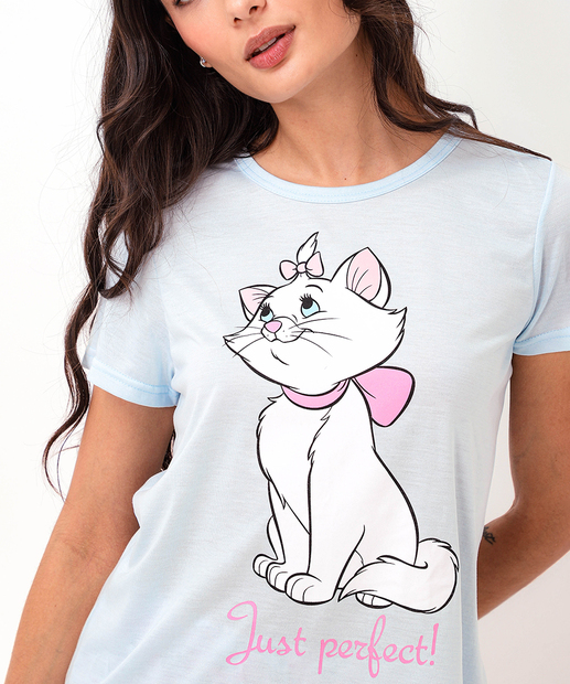 Pijama Feminino Estampa Marie Disney Azul