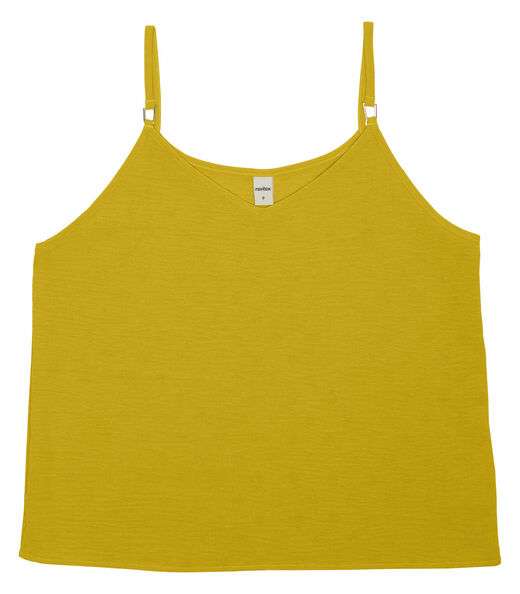 Blusa De Alça Regulável Em Air Flow Poá Rovitex Amarelo