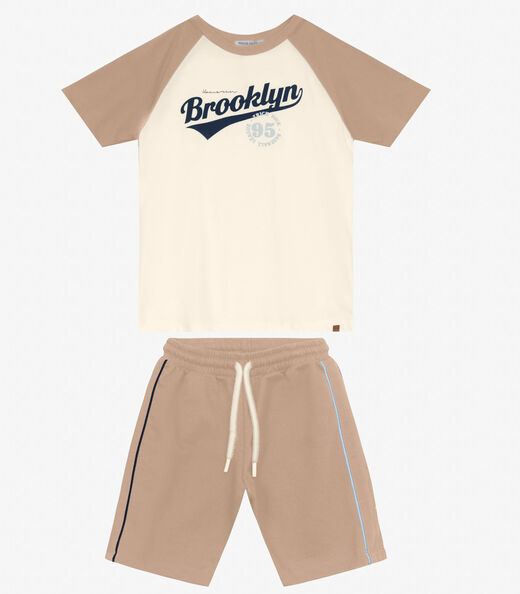 Image_Conjunto Camiseta com Bermuda Menino Trick Nick Marrom