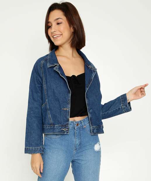 Jaqueta Feminina Jeans Decote V Disparate