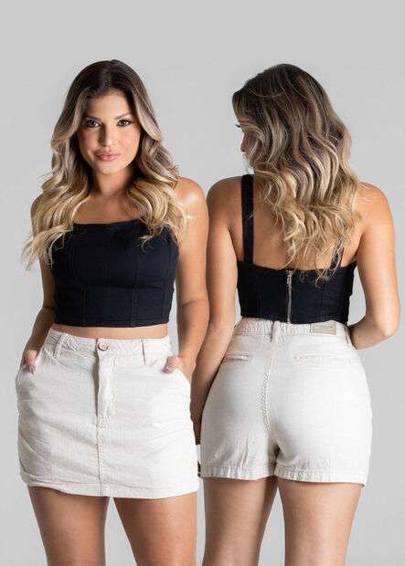 Shorts Saia Linho Sawary - 275189