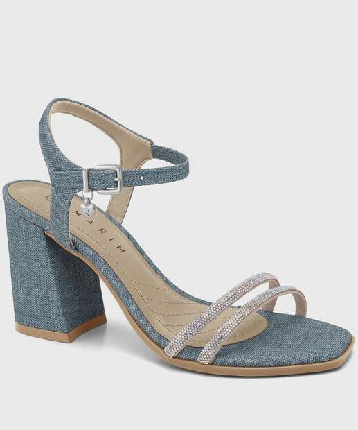 Image_Sandália Feminina Salto Grosso Glitter Ramarim Azul