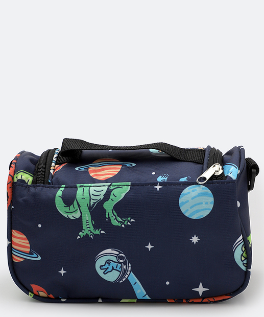 Lancheira Térmica Feminina Dinossauro Marisa Azul