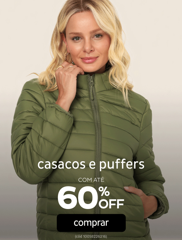 Casacos e Puffers por até 60% OFF