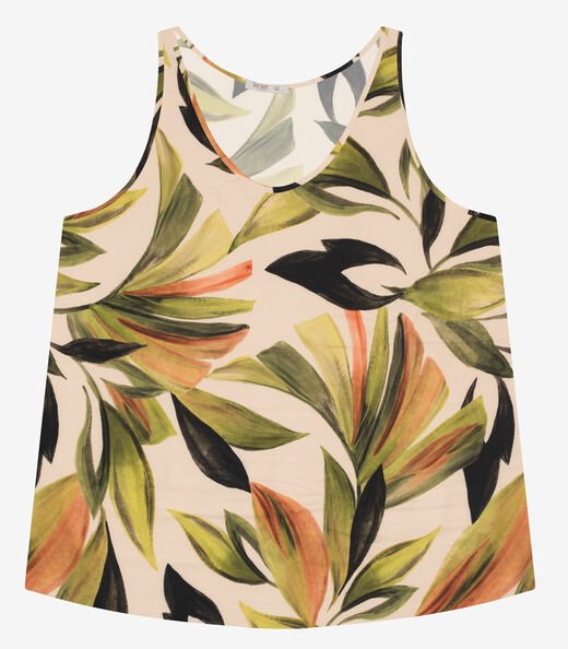 Regata Feminina Plus Size em Viscose Secret Glam Verde