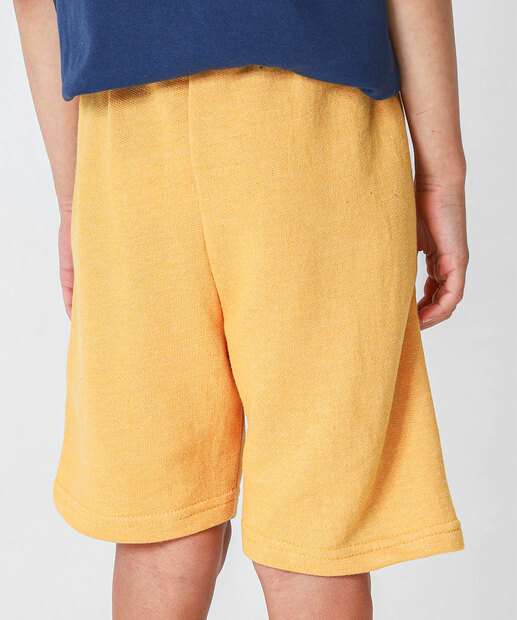 Bermuda Infantil Moletinho Marisa Tam 4 a 10 Amarelo