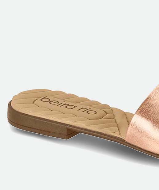 Rasteirinha Feminina Slide Metalizada Beira Rio