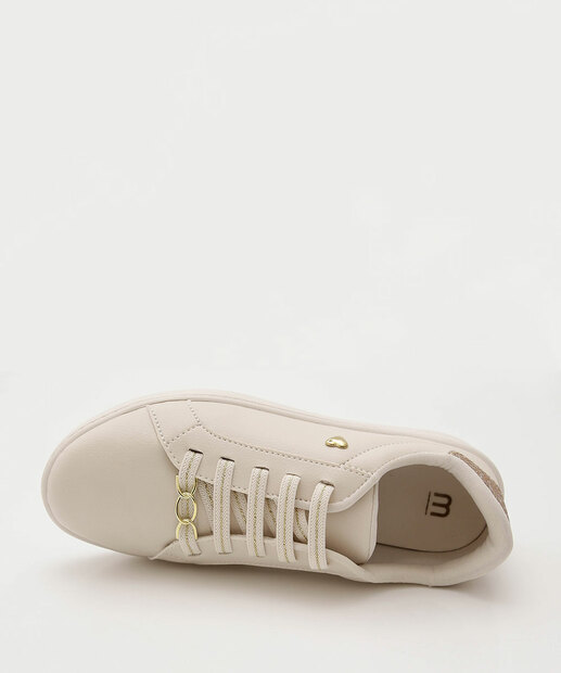 Tênis Infantil Casual Recorte Marisa Off White