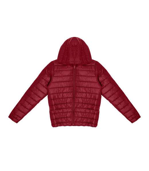 Jaqueta Puffer Feminina Capuz Matelassê Endless Vermelho