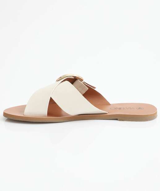 Rasteirinha Feminina Via Uno Off White