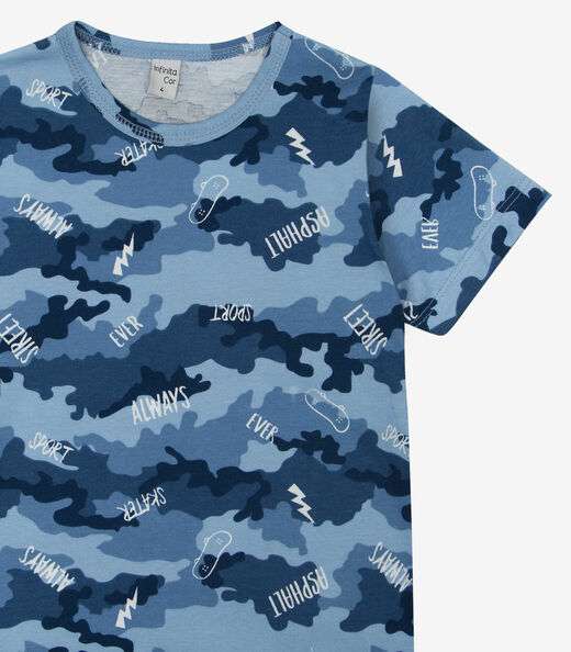 Camiseta Infantil Masculina Coqueiros Infinita Cor Marrom