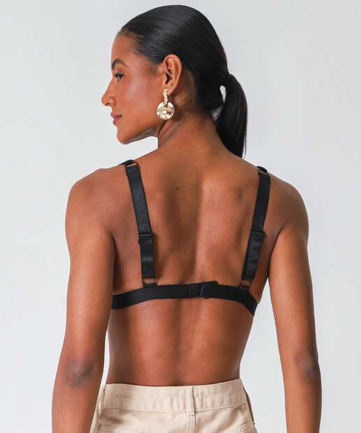 Sutiã Triângulo Sem Bojo Paetê Marisa