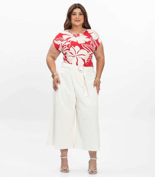 Blusa Manga Curta Feminina Secret Glam Vermelho