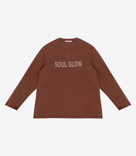 Image_Blusa Manga Longa Com Rebite Plus Size Secret Glam Marrom