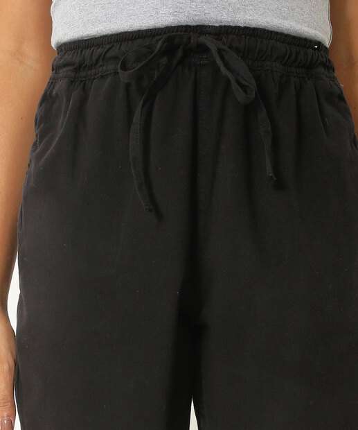 Calça Feminina Jogger Sarja Amarração Marisa