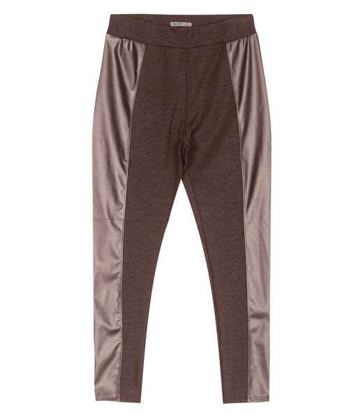 Legging Feminina Em PU Secret Glam Marrom