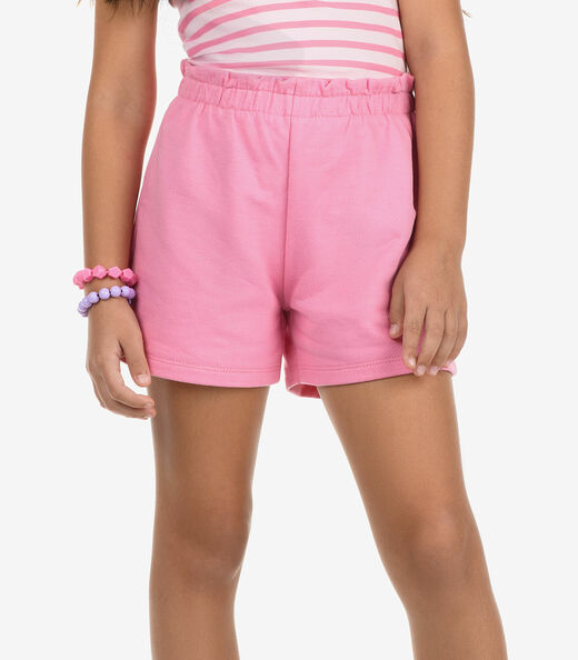 Conjunto Regata Com Shorts Cotton Rovi Kids Rosa