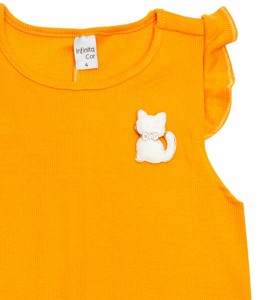 Blusa Infantil Feminina Ribana Infinita Cor Marrom