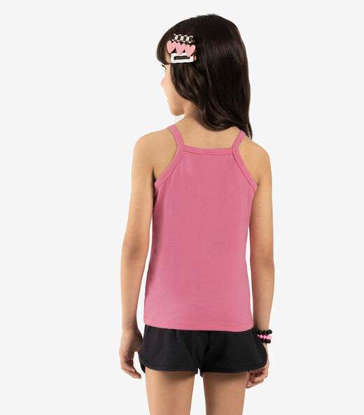 Regata De Alça Infantil Feminina Rovi Kids Rosa