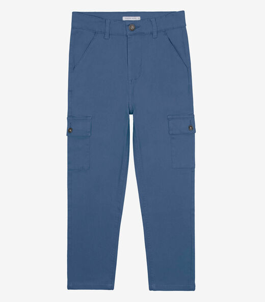 Calça Infantil Menino Sarja Trick Nick Azul