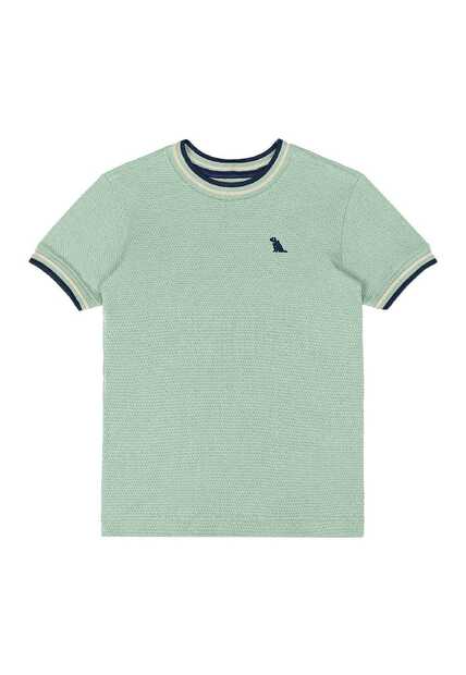Camiseta Menino em Malha Colmeia Quimby