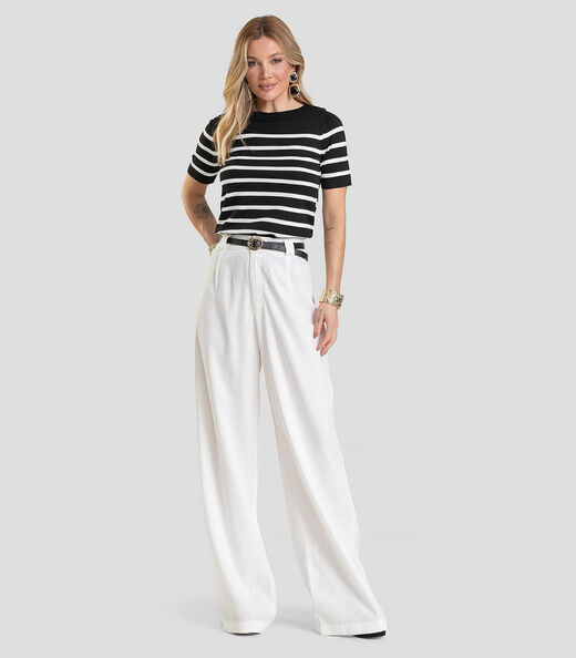 Blusa Feminina Em Tricot De Fio Modal Dianna Preto