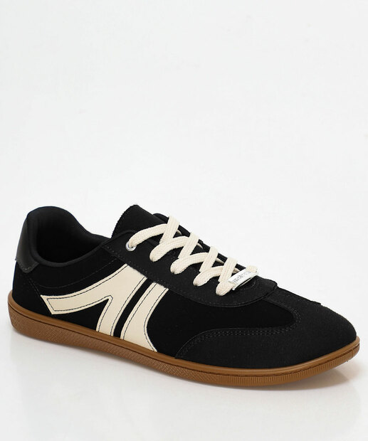 Image_Tênis Casual Feminino Recorte Moleca Preto
