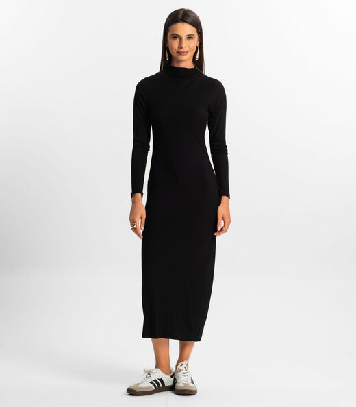 Image_Vestido Manga Longa Feminino Rovitex Preto