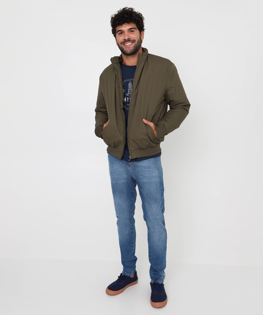 Camiseta Masculina Estampa Frontal Marisa Azul