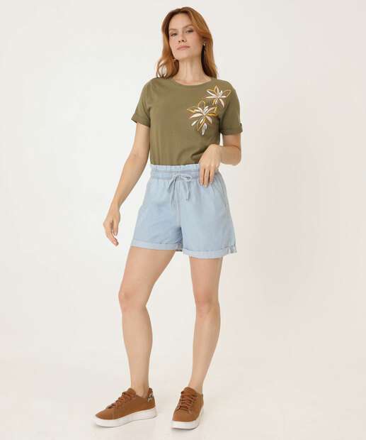 Short Jeans Feminino Clochard Bolsos Marisa