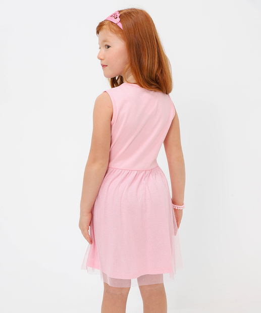 Vestido Infantil Fantasia Aurora Disney Tam 4 a 10 Rosa