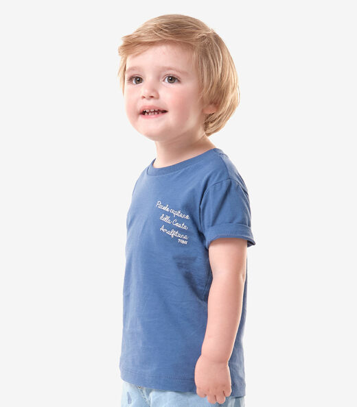 Conjunto Infantil Camiseta Com Bermuda Trick Nick Azul