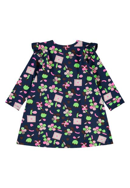 Vestido Infantil Floral em Cotton Bee Loop