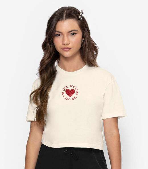 Image_T-shirt Meia Malha Bordada Minty Bege