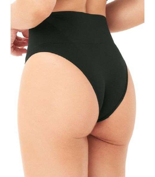 Calcinha Tanga Cós Alto Sem Costura Zee Rucci Preto