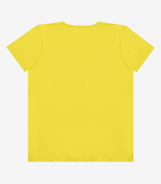 Blusa Feminina Manga Curta Estampada Select Amarelo