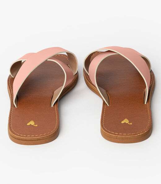 Sandália Rasteirinha Com Tiras Largas Select Rosa