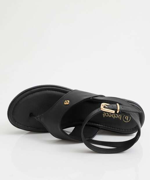 Sandália Feminina Flatform Bebecê Preto