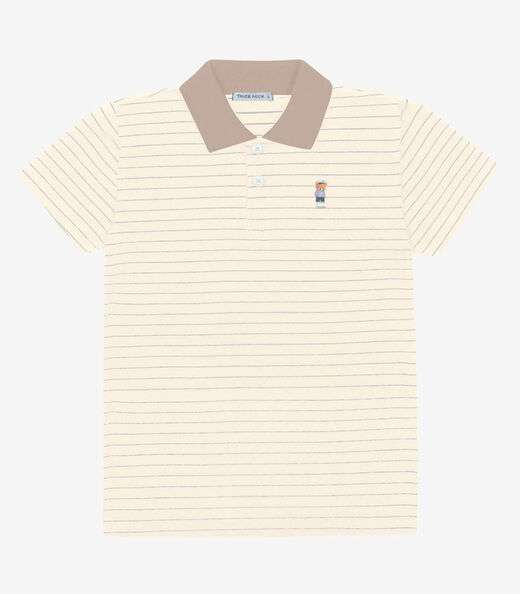 Polo Menino Cotton Trick Nick Bege