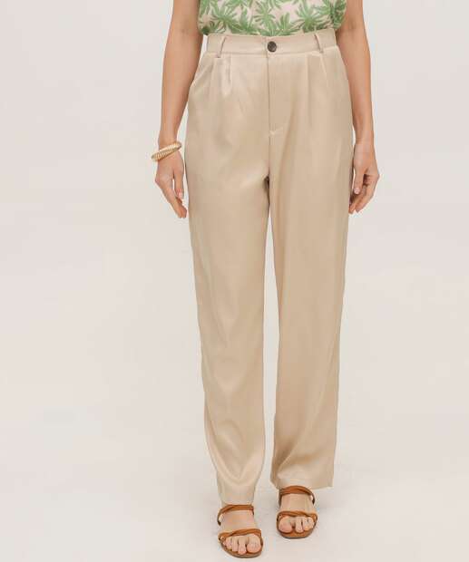 Calça Feminina Reta Alfaiataria Marisa